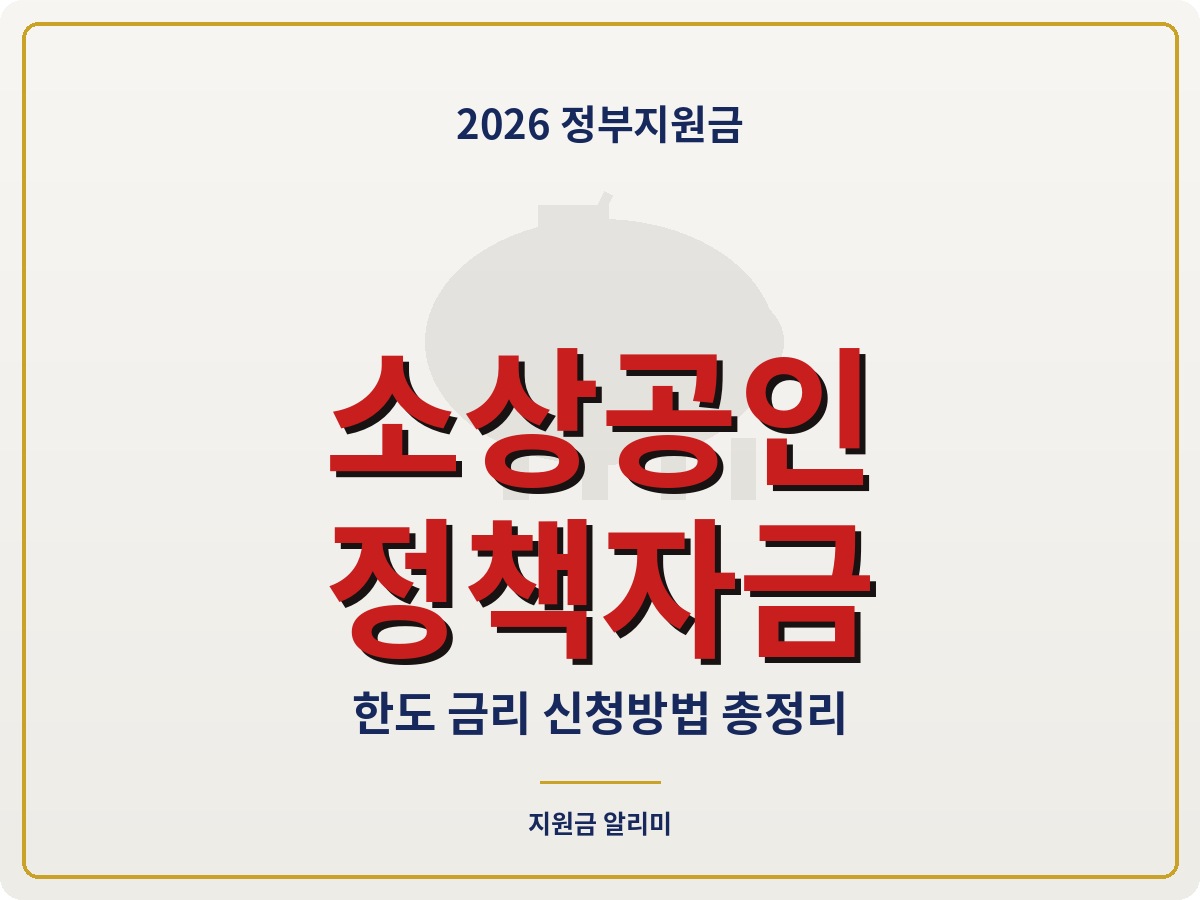 2026 소상공인 정책자금 한도 금리 신청방법 총정리